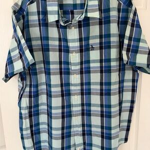 Men's Penguin Blue Plaid Shirt